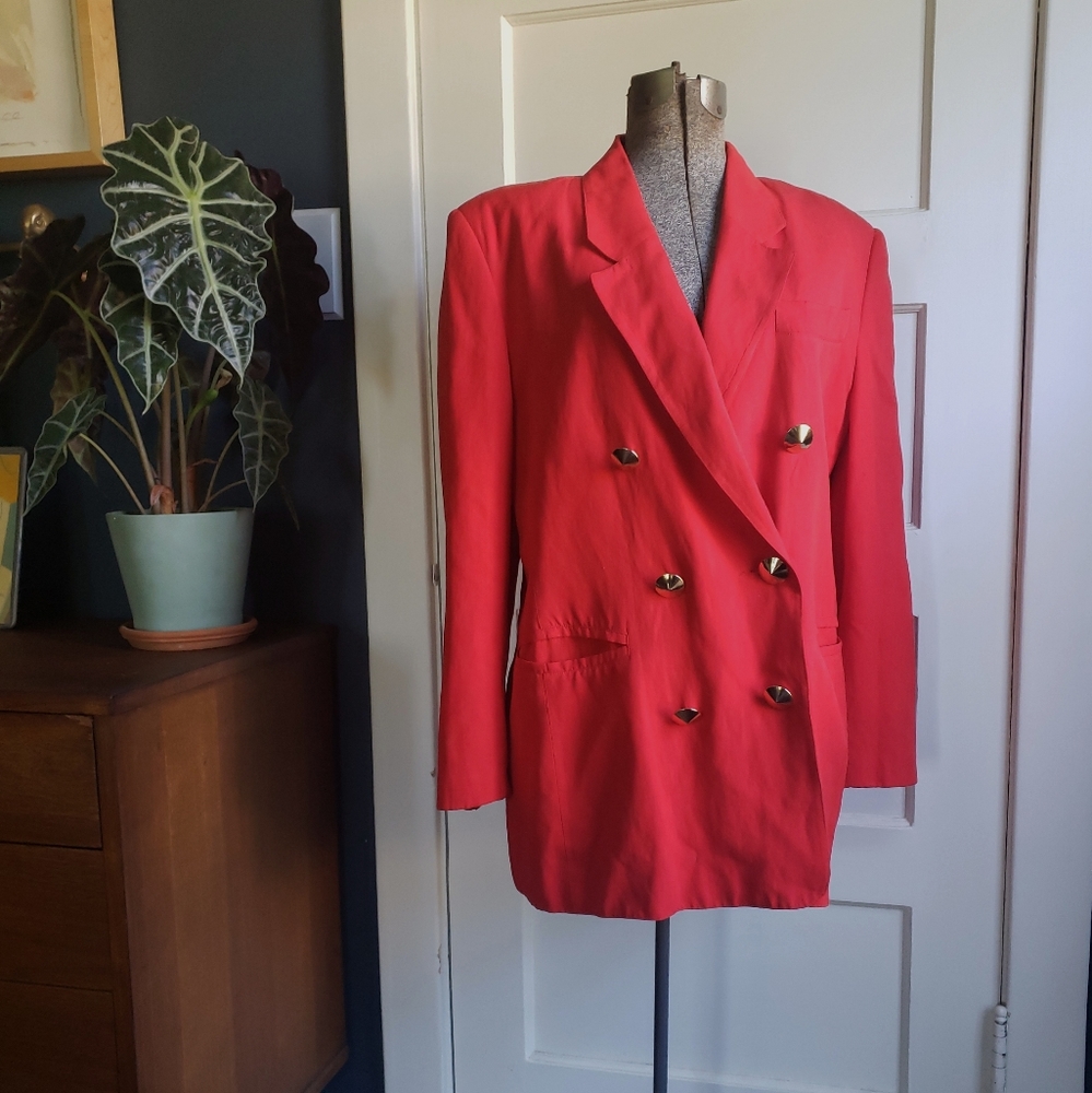 VTG Oversize Cherry Red Blazer